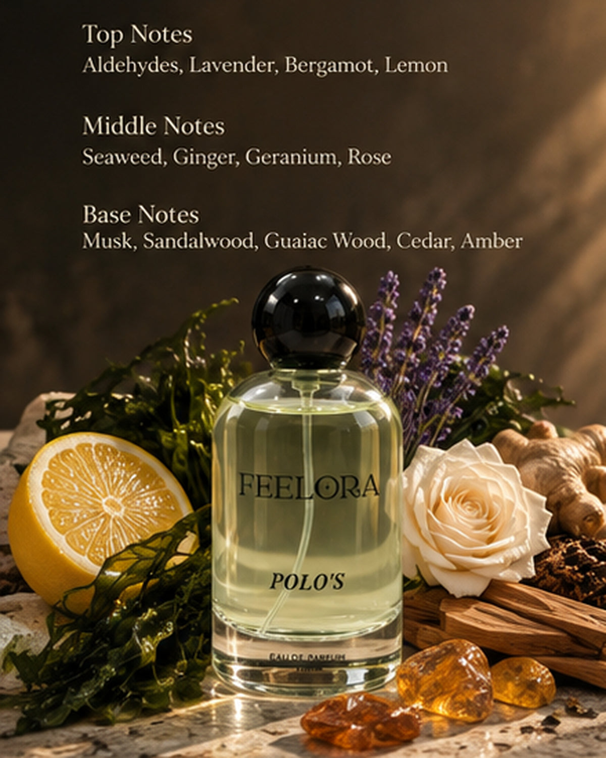 Feelora Polo's Eau de Parfum - Fresh Sporty Aquatic Parfum, 100 ML