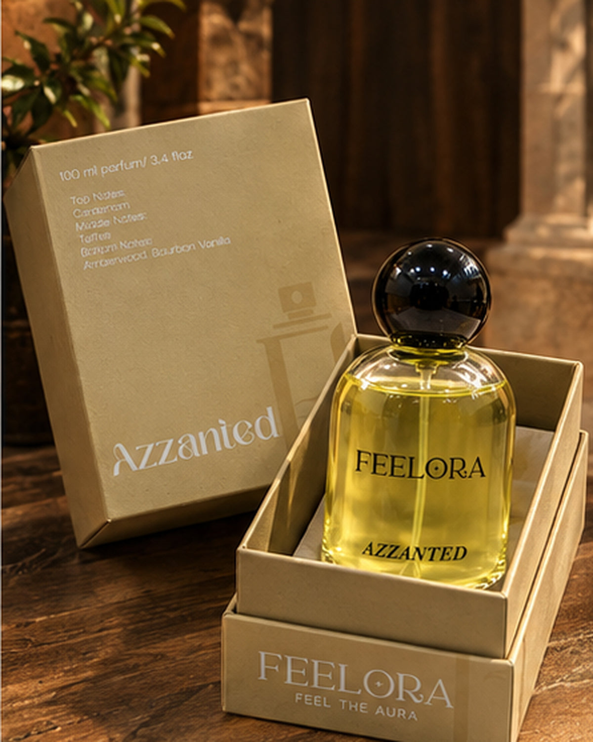 Feelora Azzanted Eau de Parfum - Warm Sweet Premium Parfum, 100 ML