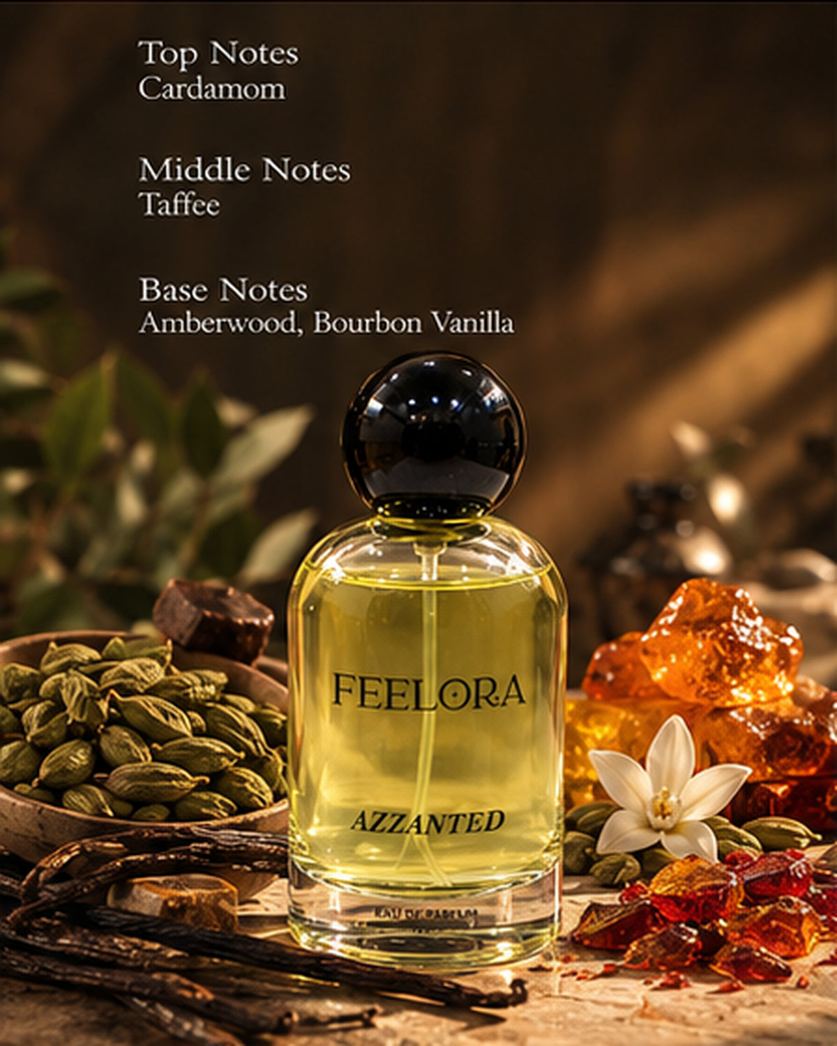 Feelora Azzanted Eau de Parfum - Warm Sweet Premium Parfum, 100 ML