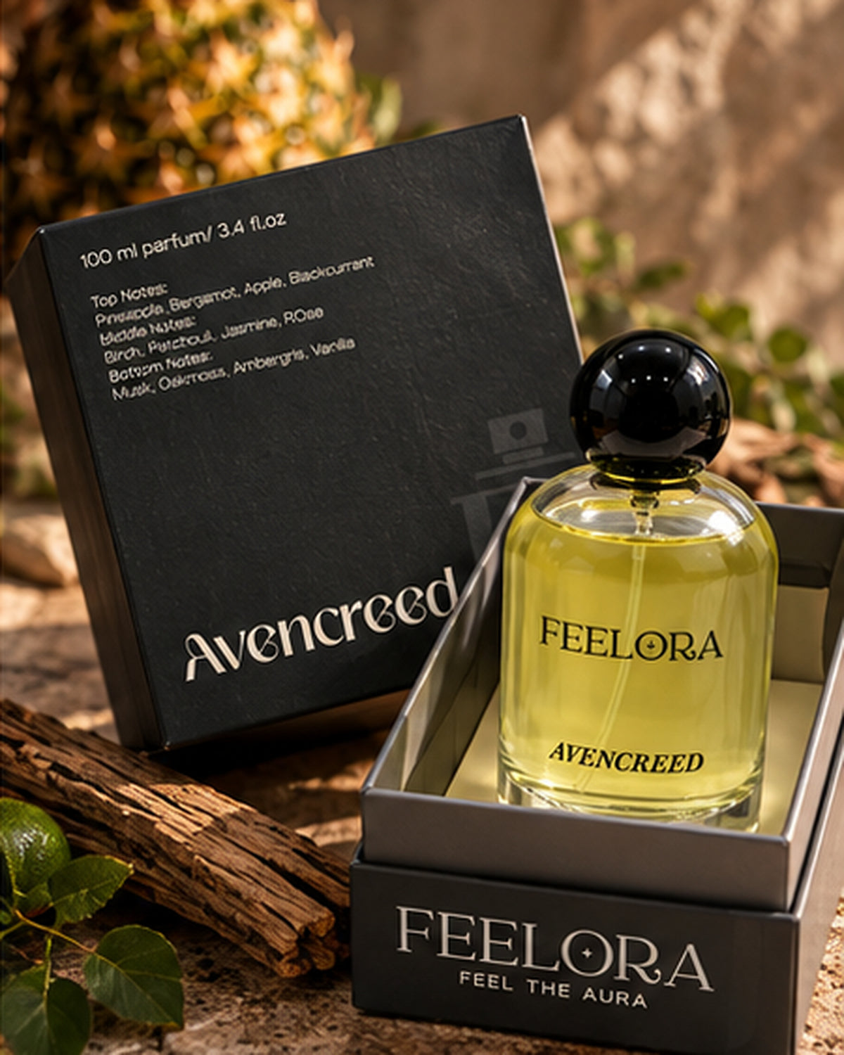 Feelora Avencreed Eau de Parfum - Fruity Woody Premium Parfum, 100 ML