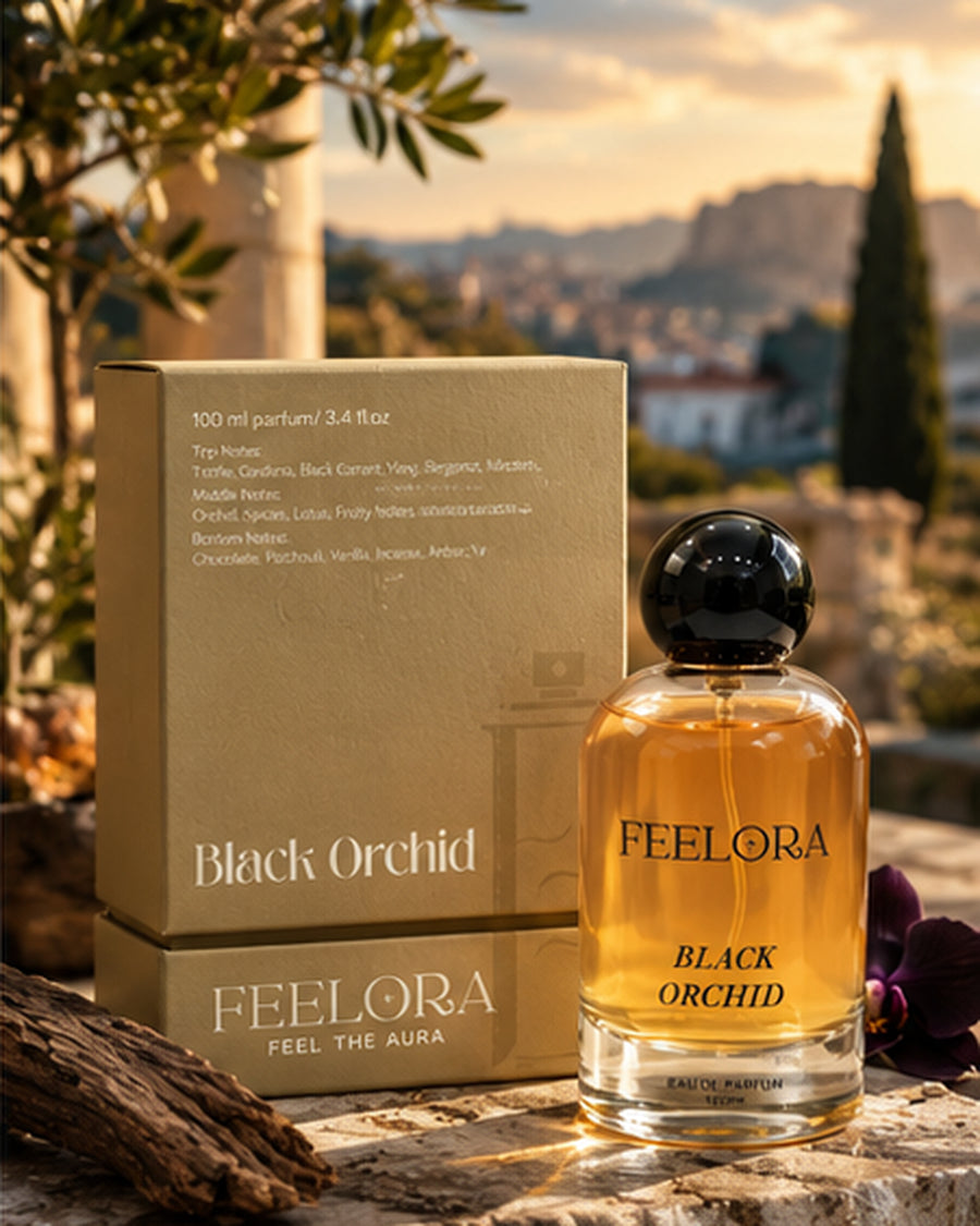 Feelora Black Orchide Eau de Parfum - Dark Floral Luxury Parfum, 100 ML