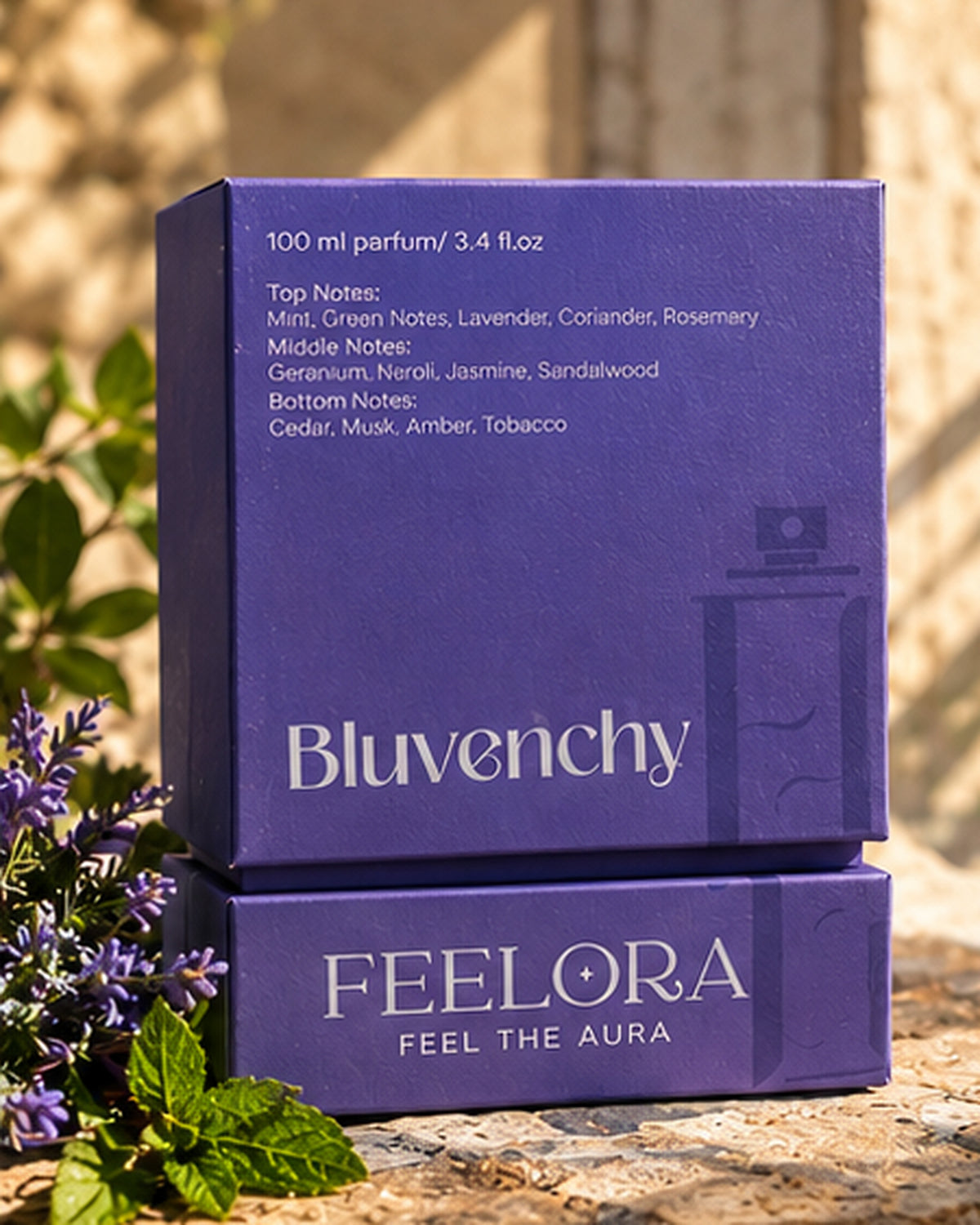 Feelora Bluvenchy Eau de Parfum - Fresh Spicy Woody Parfum, 100 ML