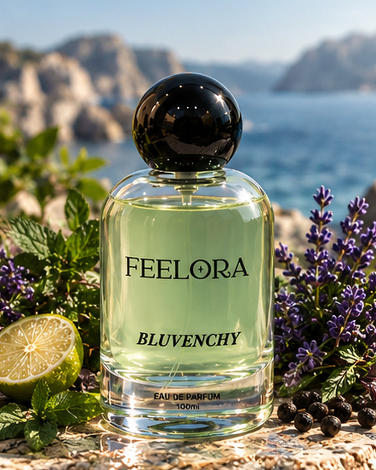 Feelora Bluvenchy Eau de Parfum - Fresh Spicy Woody Parfum, 100 ML