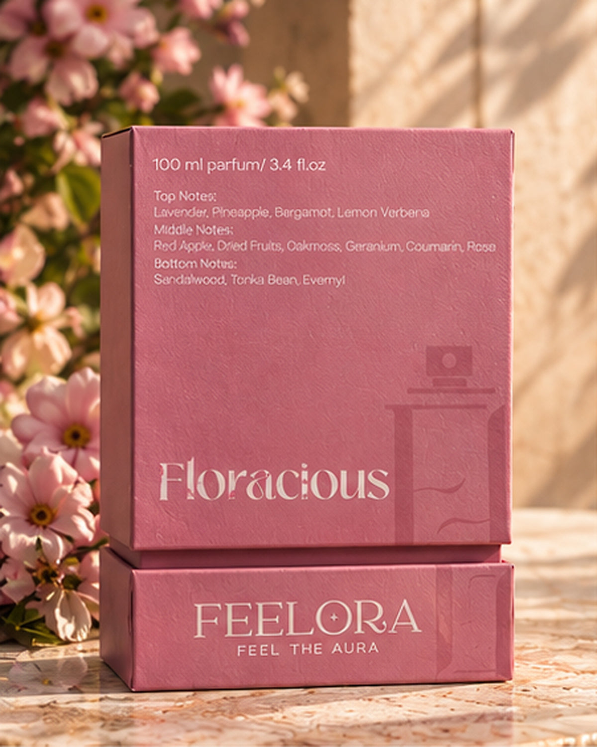 Feelora Floracious Eau de Parfum - Fresh Floral Premium Parfum, 100 ML