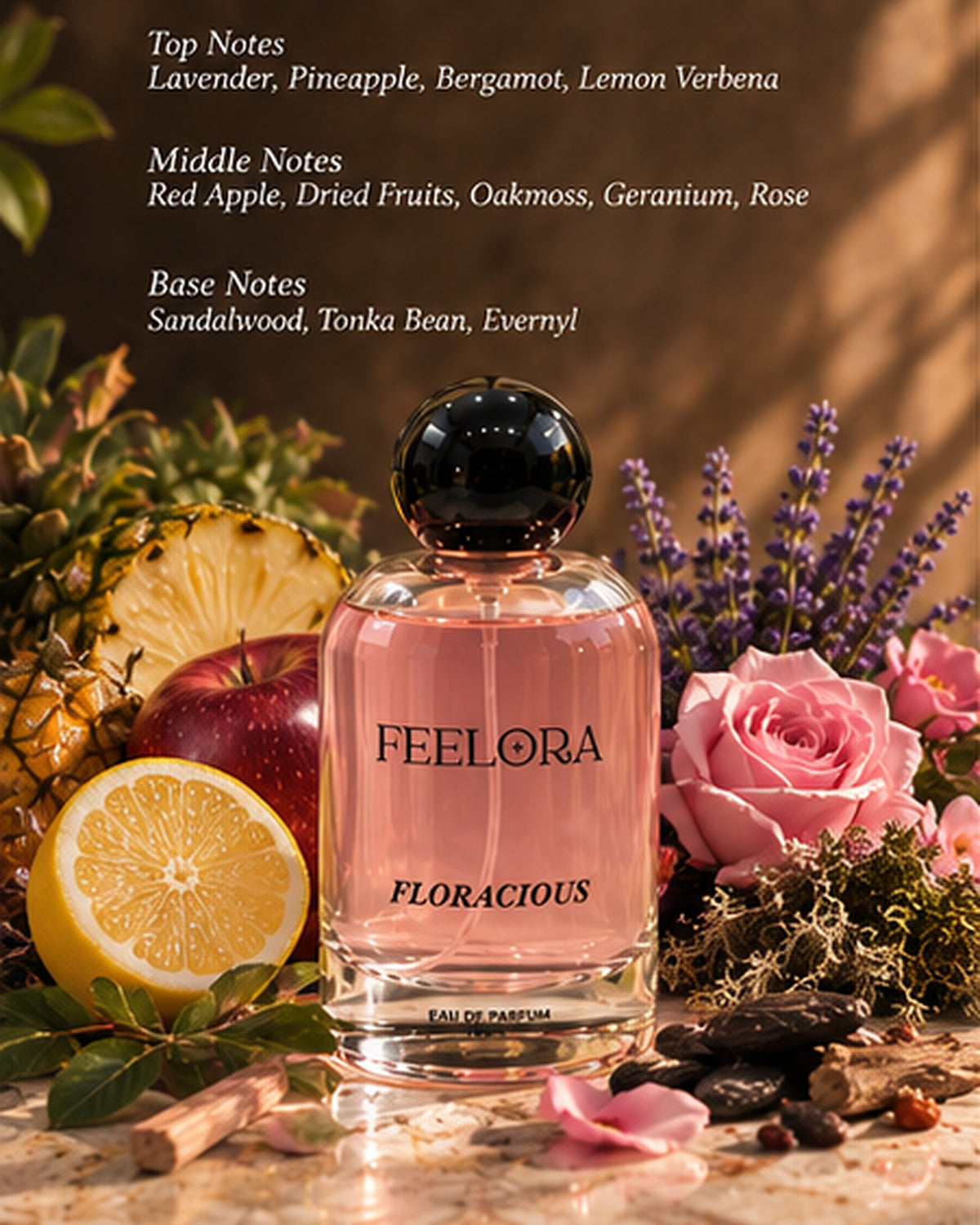 Feelora Floracious Eau de Parfum - Fresh Floral Premium Parfum, 100 ML