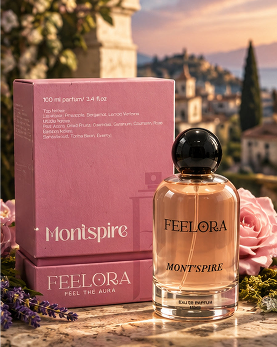 Feelora Montspire Eau de Parfum - Fresh Aquatic Woody Parfum, 100 ML
