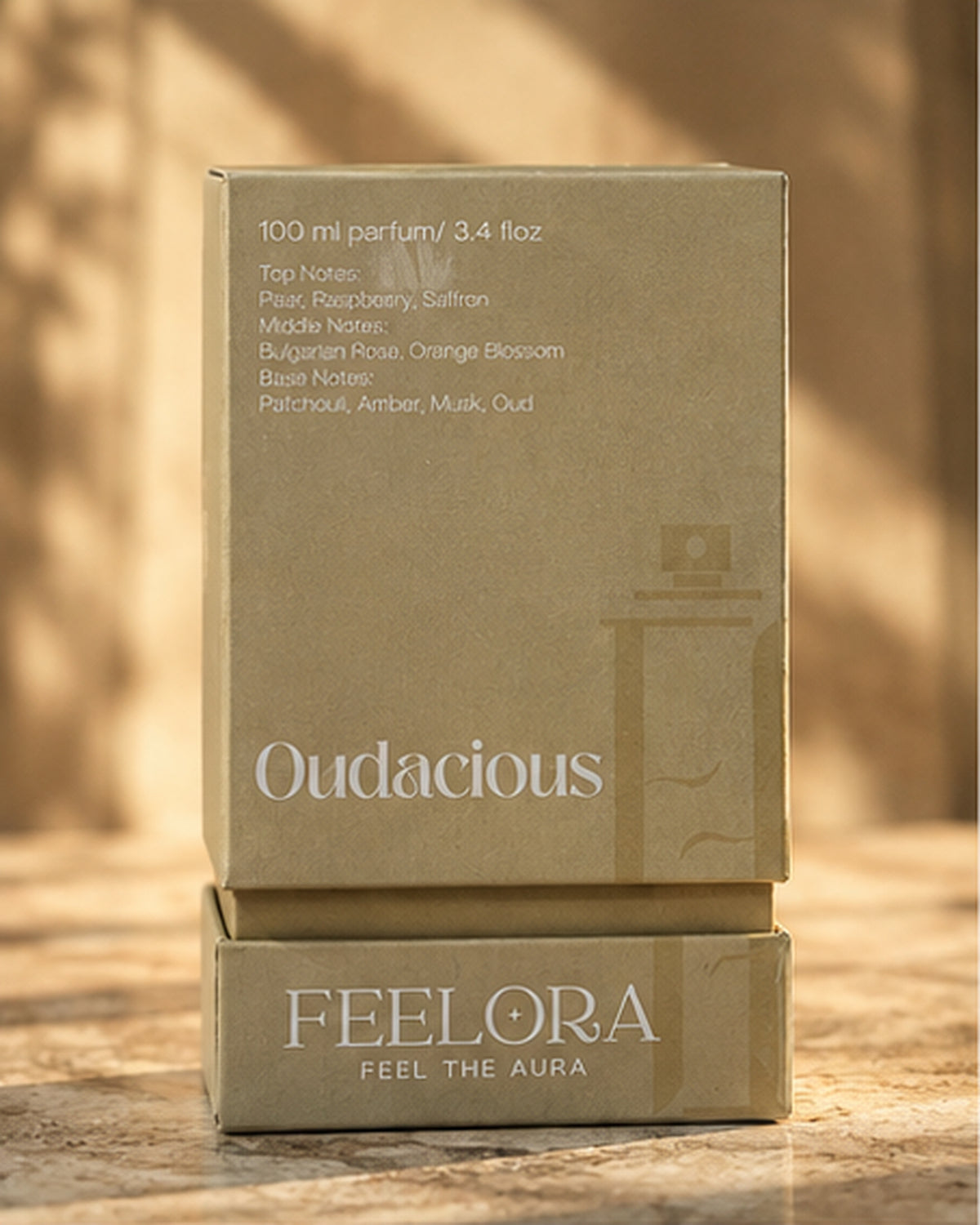 Feelora Oudacious Eau de Parfum - Oud & Woody Luxury Parfum, 100 ML