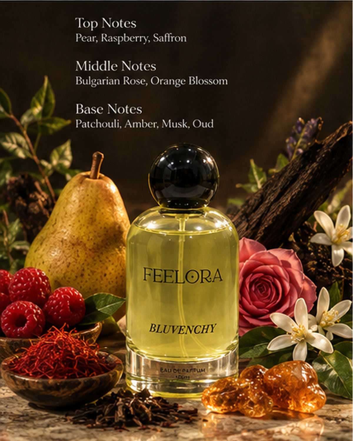 Feelora Oudacious Eau de Parfum - Oud & Woody Luxury Parfum, 100 ML